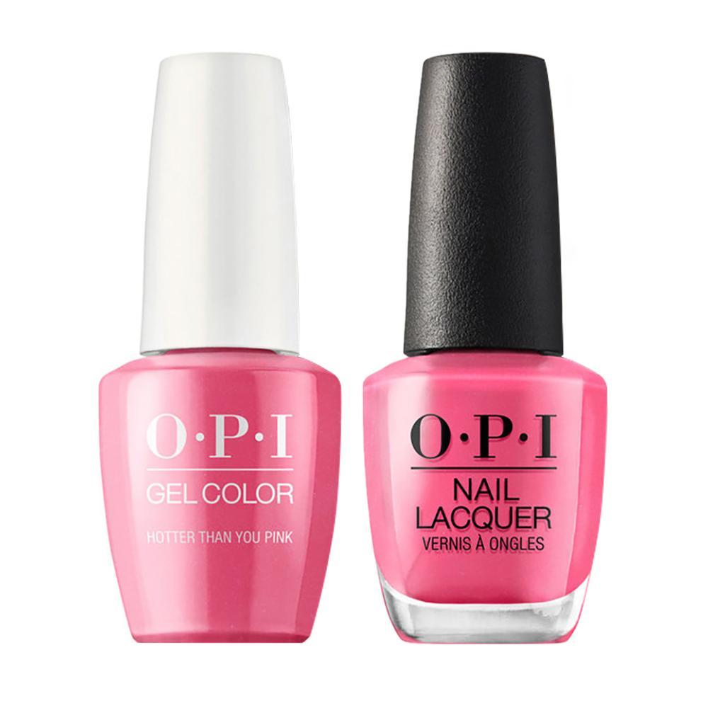 OPI Gel Nail Polish Duo - N36 Hotter than You Pink - Pink Colors