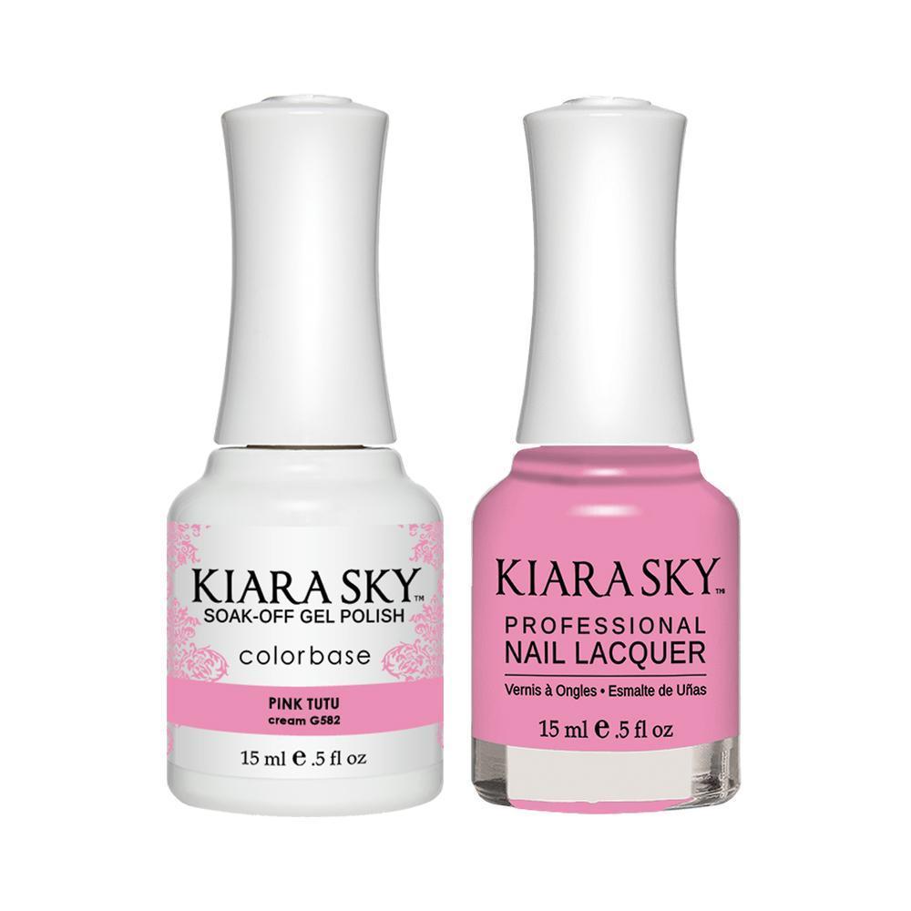 Kiara Sky 582 Pink Tutu - Gel Polish & Lacquer Combo