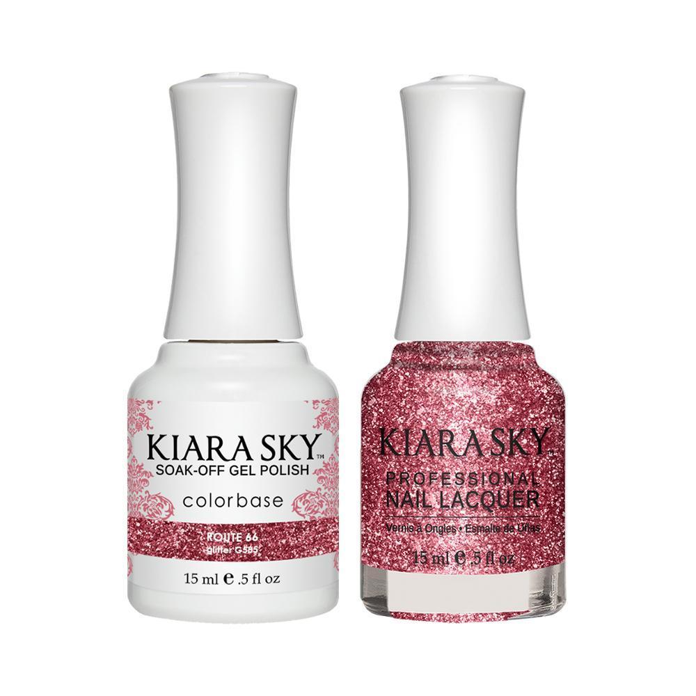 Kiara Sky 585 Route 66 - Gel Polish & Lacquer Combo