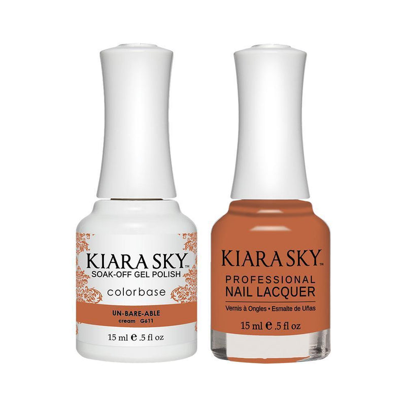 Kiara Sky 611 Un Bare Able - Gel Polish & Lacquer Combo