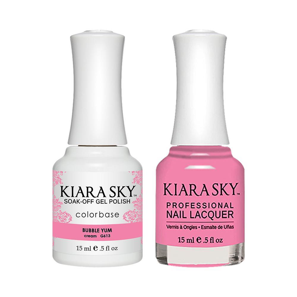  Kiara Sky Gel Nail Polish Duo - 613 Pink Beige Colors - Bubble Yum by Kiara Sky sold by DTK Nail Supply