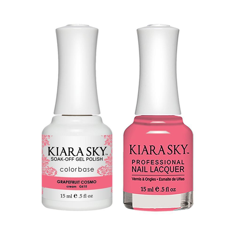 Kiara Sky 615 Grapefruit Cosmo - Gel Polish & Lacquer Combo