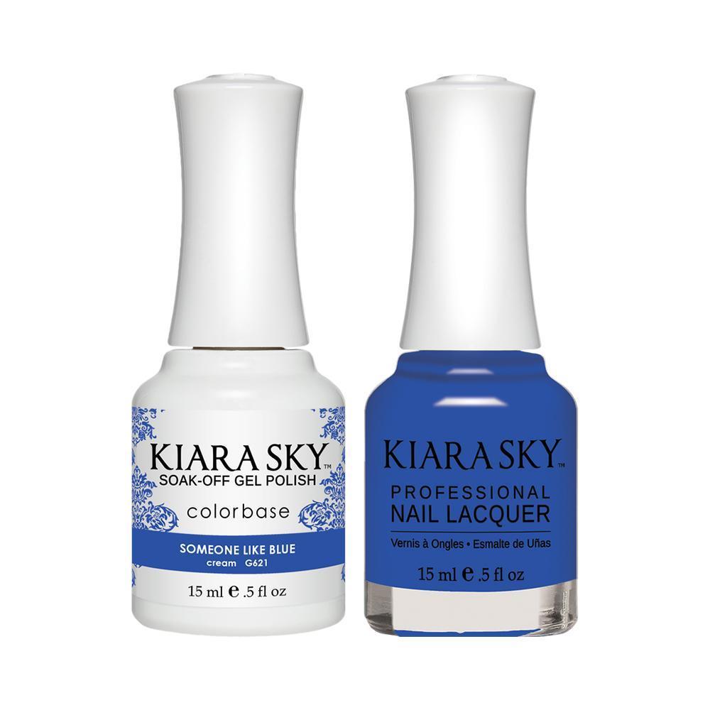 Kiara Sky 621 Someone like Blue - Gel Polish & Lacquer Combo