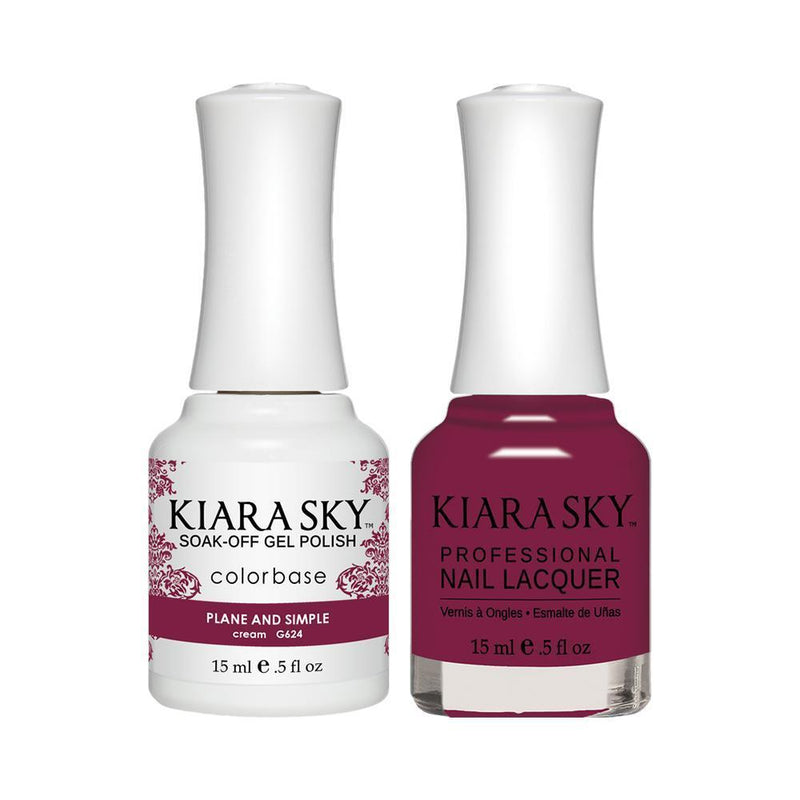 Kiara Sky 624 Plane and Simple - Gel Polish & Lacquer Combo