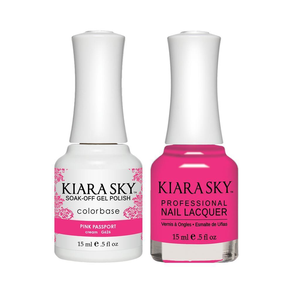  Kiara Sky Gel Nail Polish Duo - 626 Pink Neon Colors - Pink Passport by Kiara Sky sold by DTK Nail Supply