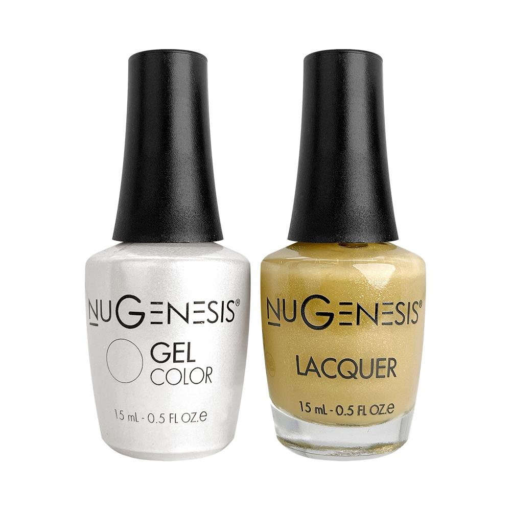 Nugenesis Gel Nail Polish Duo - 004 Gold, Glitter Colors - Gold Dust