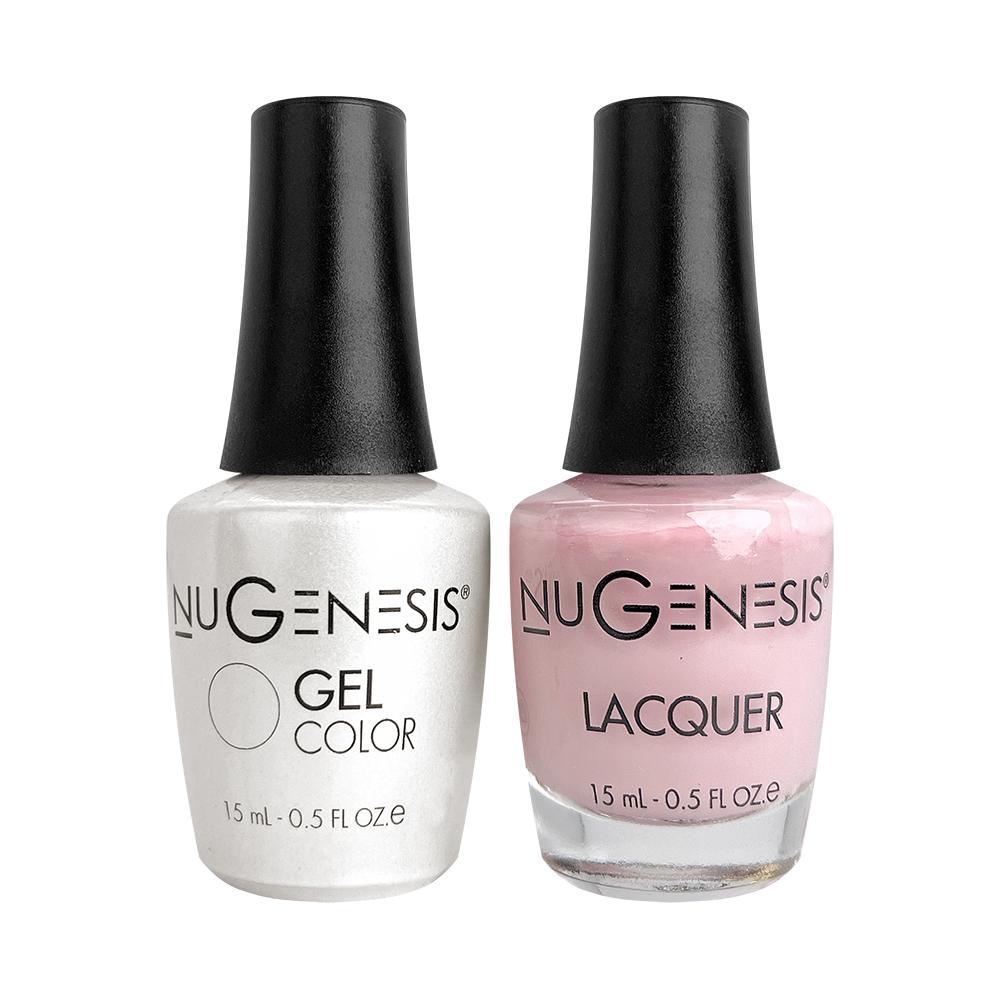 Nugenesis Gel Nail Polish Duo - 020 Pink, Neutral Colors - Tickle Me Pink