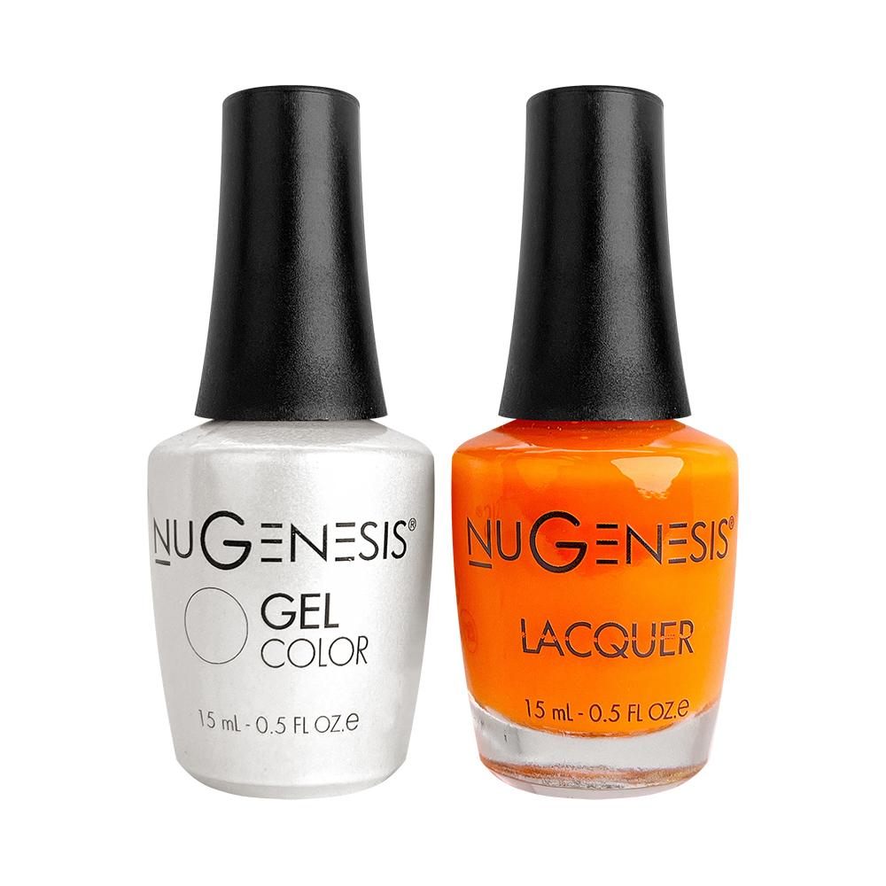 Nugenesis Gel Nail Polish Duo - 023 Orange Colors - Safety Orange