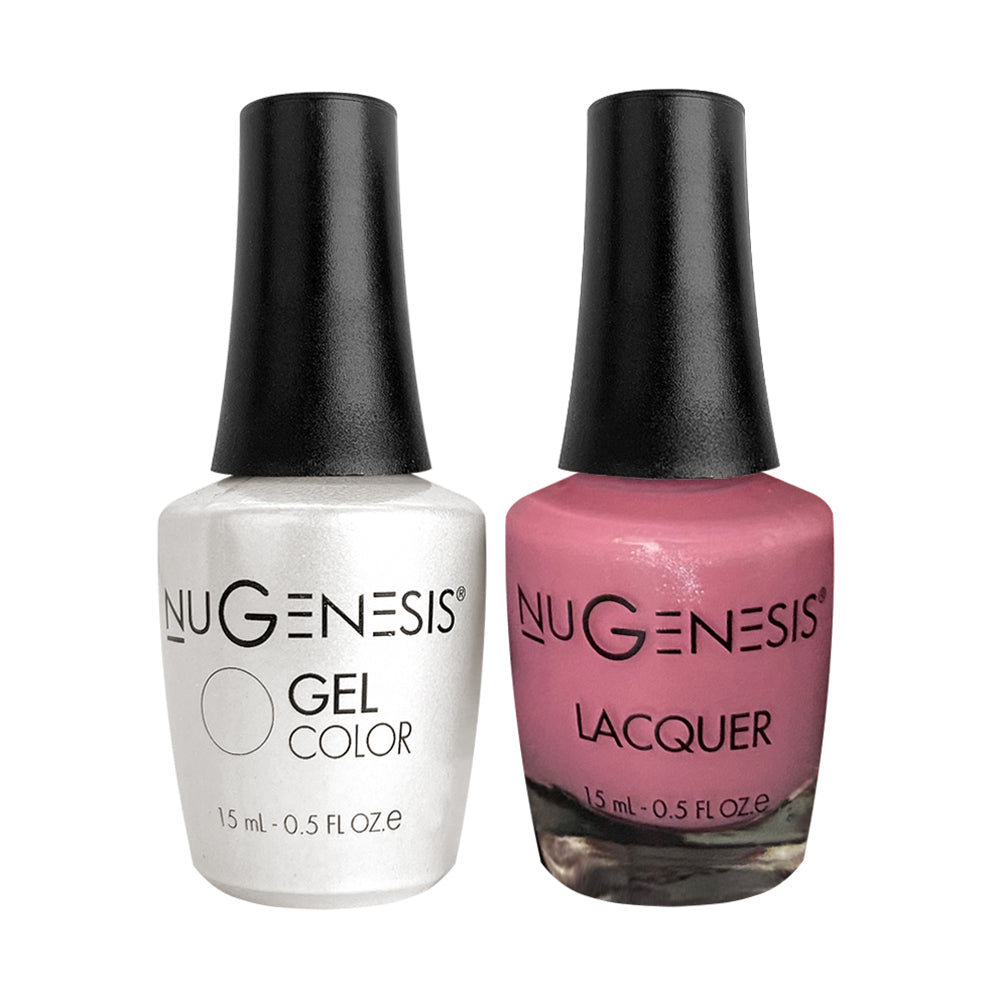 Nugenesis Gel Nail Polish Duo - 057 Pink, Glitter Colors - Pink-a-palooza