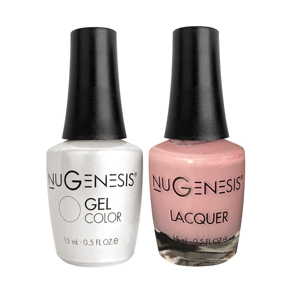 Nugenesis Gel Nail Polish Duo - 073 Neutral, Beige Colors - Girls Rule