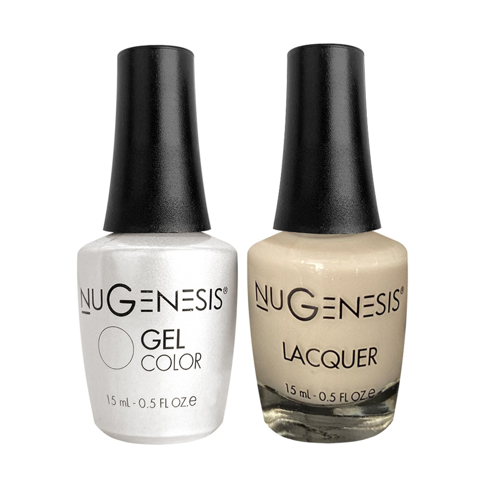 Nugenesis Gel Nail Polish Duo - 075 White Colors - Latte Love