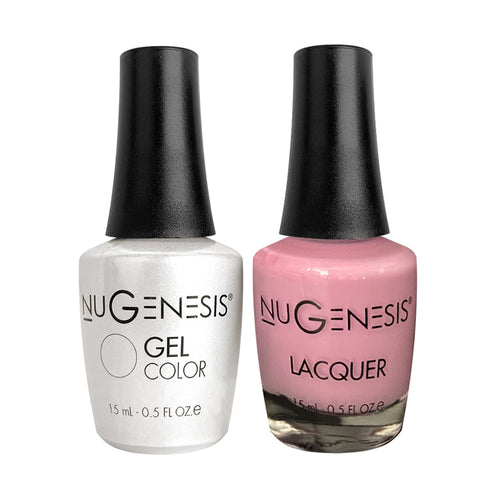 Nugenesis Gel Nail Polish Duo - 077 Pink, Neutral Colors - Quiet time