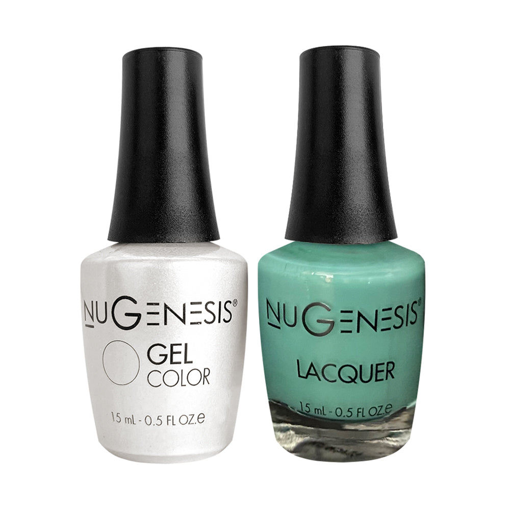 Nugenesis Gel Nail Polish Duo - 091 Mint, Green Colors - Mermaid