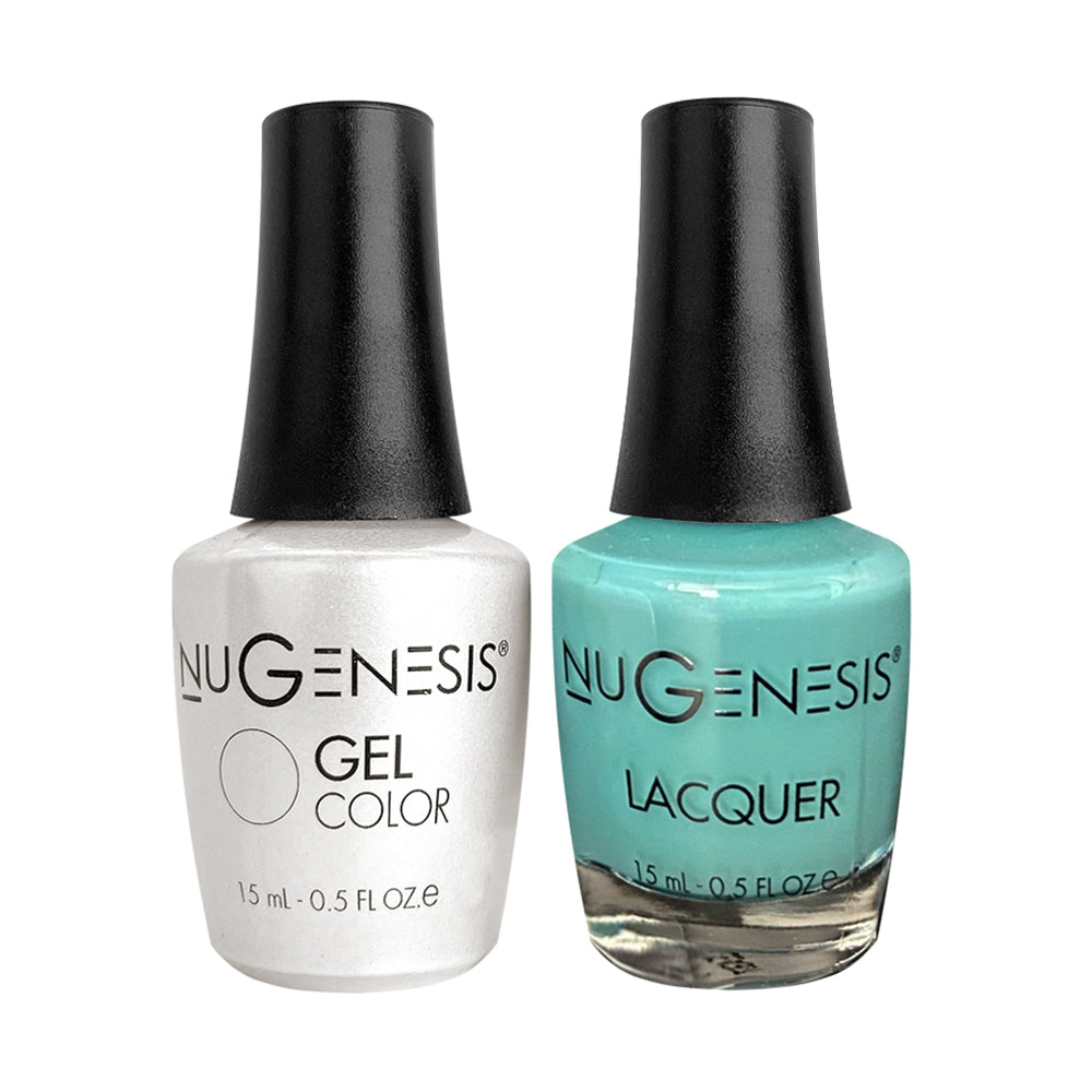 Nugenesis Gel Nail Polish Duo - 096 Mint, Blue Colors - Cabo