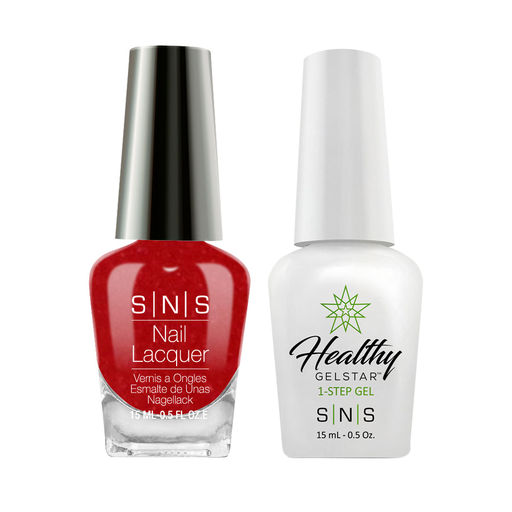 SNS NV10 Redwood Marvel - SNS Gel Polish & Matching Nail Lacquer Duo Set - 0.5oz