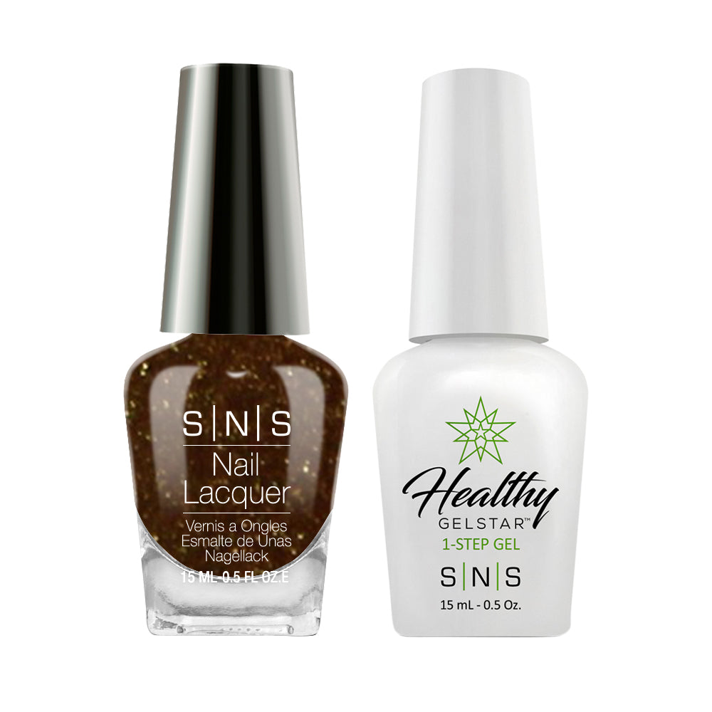 SNS NV14 Brass Chandelier - SNS Gel Polish & Matching Nail Lacquer Duo Set - 0.5oz