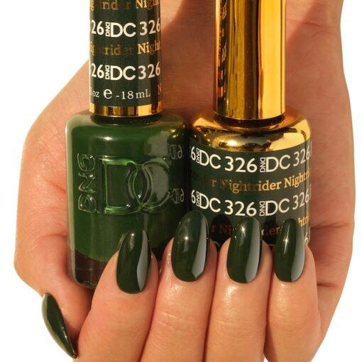 DND DC Gel Nail Polish Duo - 326 Green Colors - Nightrider