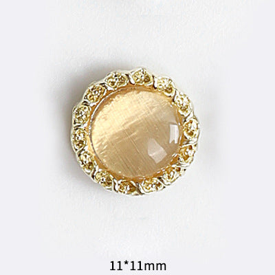 LX2 Pearl Frame Circle Nail Charm