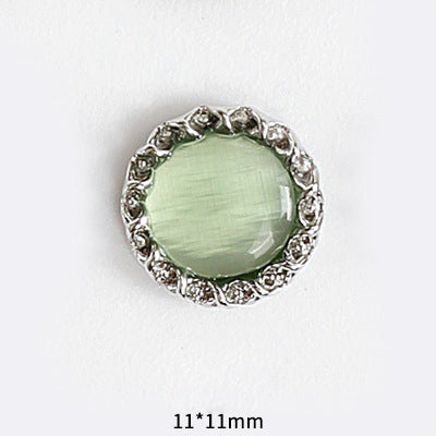 LX2 Pearl Frame Circle Nail Charm