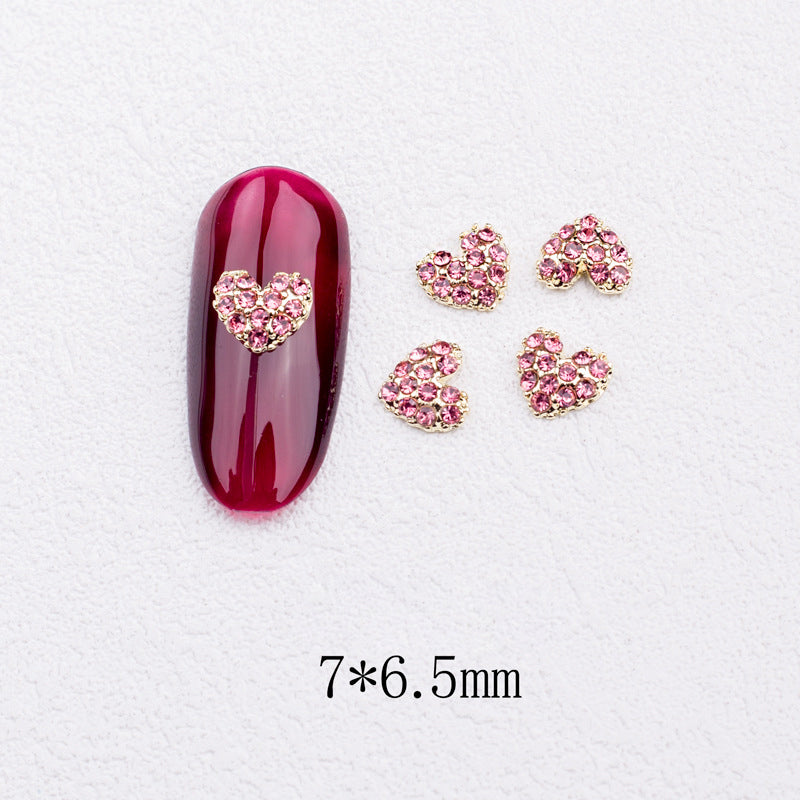 LX2 Rhinestone Heart Nail Charm