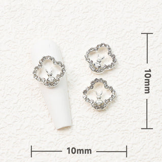 LX2 #183-184 2PCS Flower Frame Rabbit Nail Charm