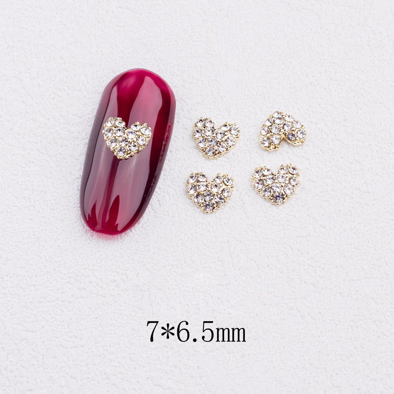 LX2 Rhinestone Heart Nail Charm