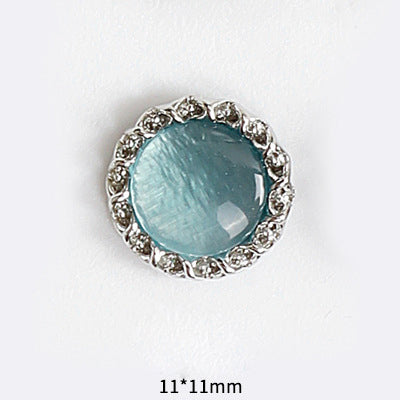 LX2 Pearl Frame Circle Nail Charm