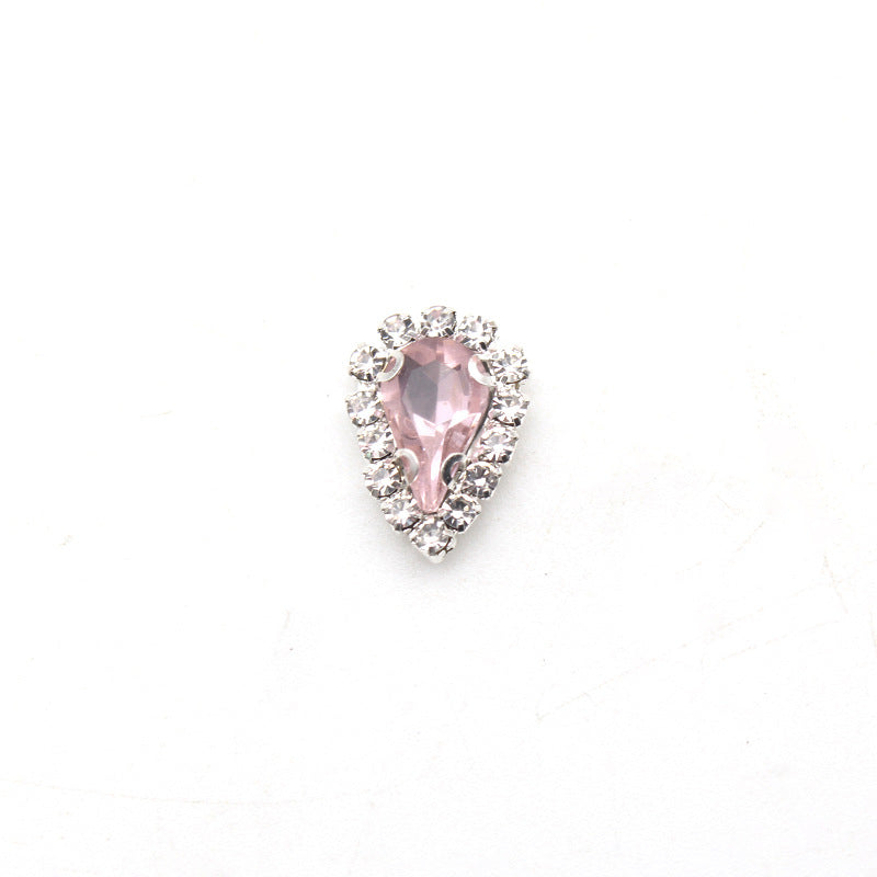 LX2 Diamond Frame Tear Drop Nail Charm