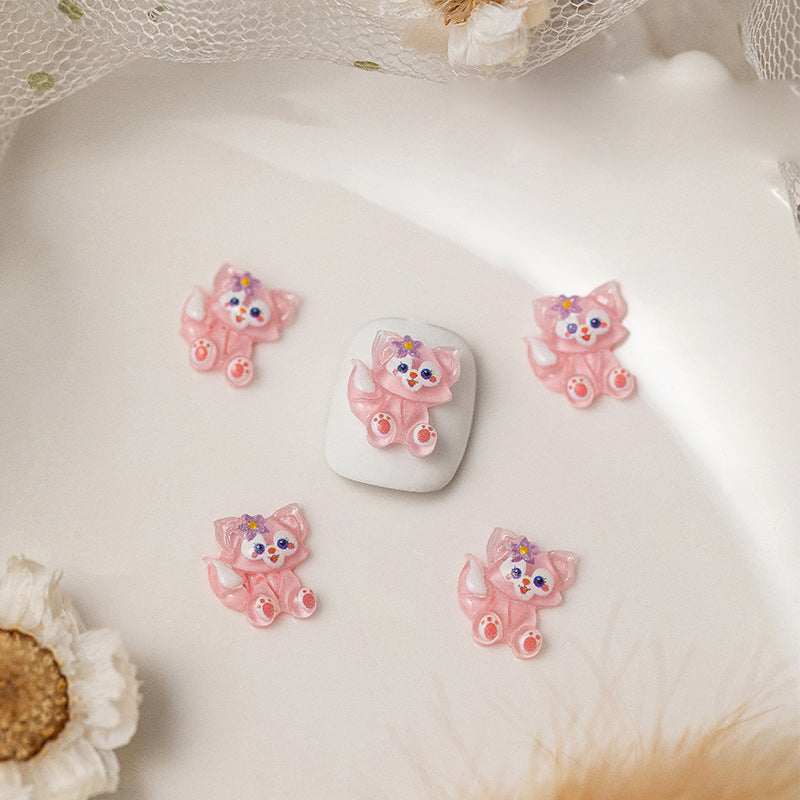 Pink Kitty Nail Charm