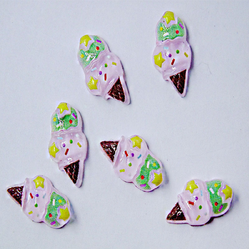 #072 2PCS Sprinkle Ice Cream Nail Charm