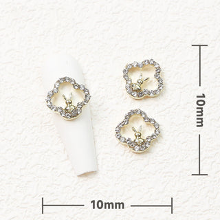 LX2 #183-184 2PCS Flower Frame Rabbit Nail Charm