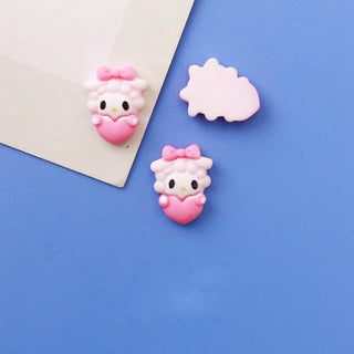#395-400 2PCS My Melody Heart Nail Charm
