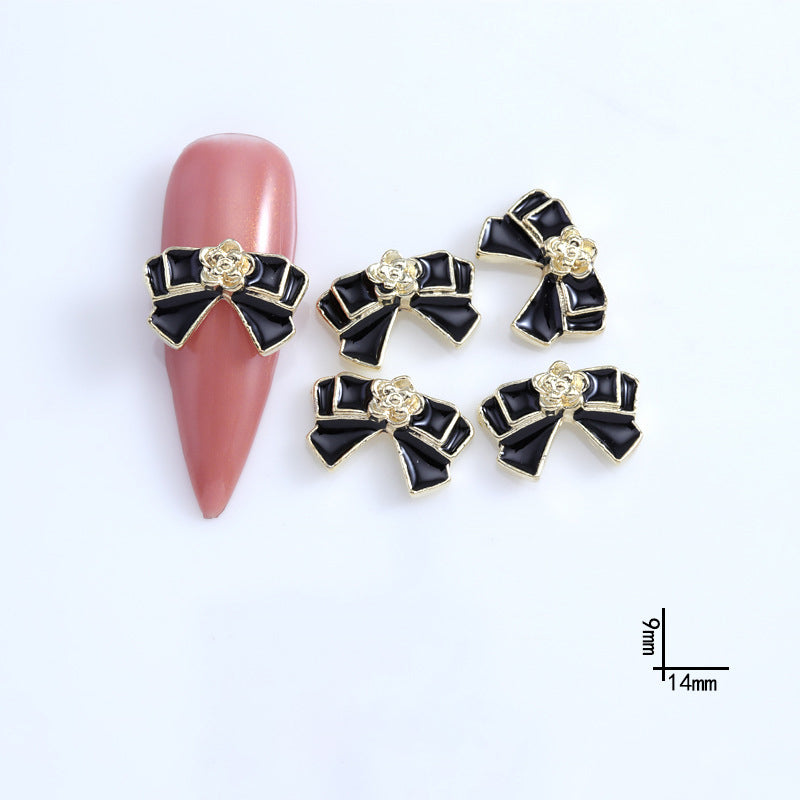 LX2 #287-288 2PCS Gold Bow Nail Charm