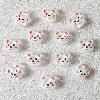 #376 White Bear Nail Charm