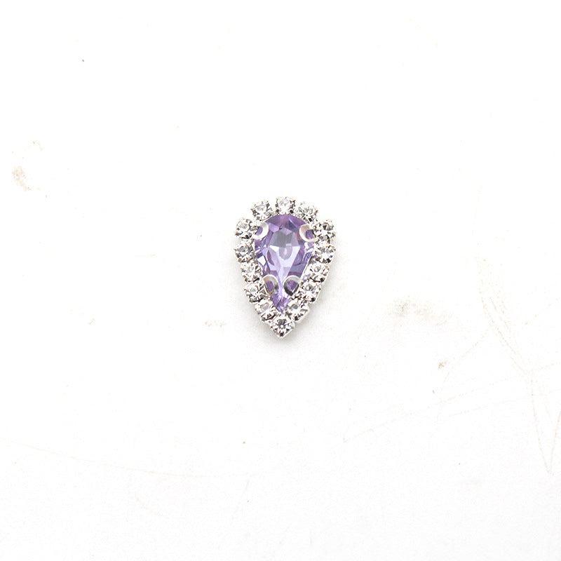 LX2 Diamond Frame Tear Drop Nail Charm