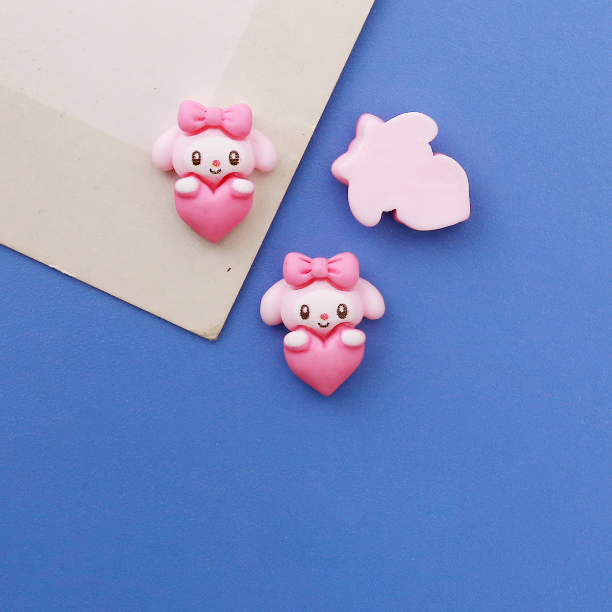 #395-400 2PCS My Melody Heart Nail Charm