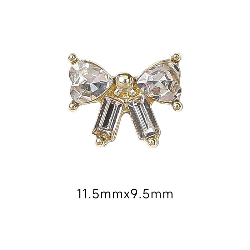 LX2 #435-440 2PCS Gold Flower Nail Charm