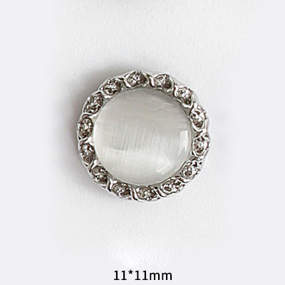 LX2 Pearl Frame Circle Nail Charm