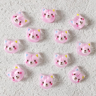 #383 Multicolor Pink Cat Nail Charm