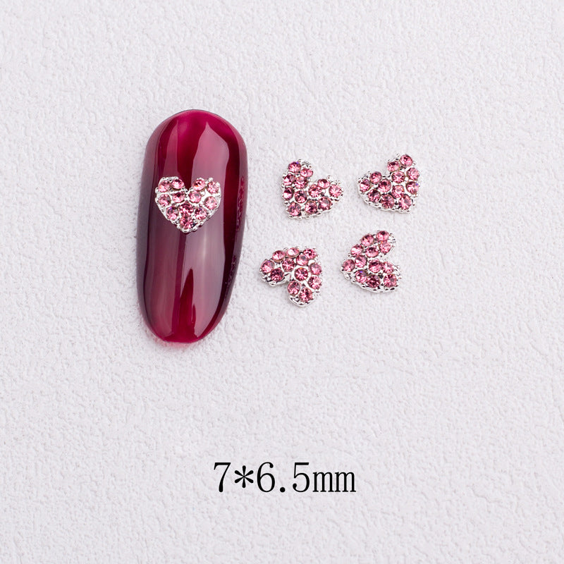 LX2 Rhinestone Heart Nail Charm