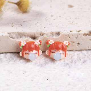 #265-274 2PCS Cute Magical Bubblegum Girl Nail Charm