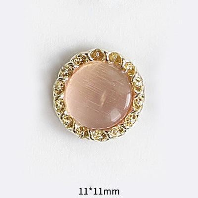 LX2 Pearl Frame Circle Nail Charm