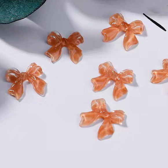 #041-048 2PCS Aurora Butterfly Bow Nail Charm