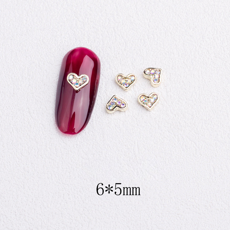 LX2 Rhinestone Heart Nail Charm