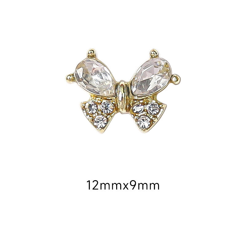 LX2 #435-440 2PCS Gold Flower Nail Charm