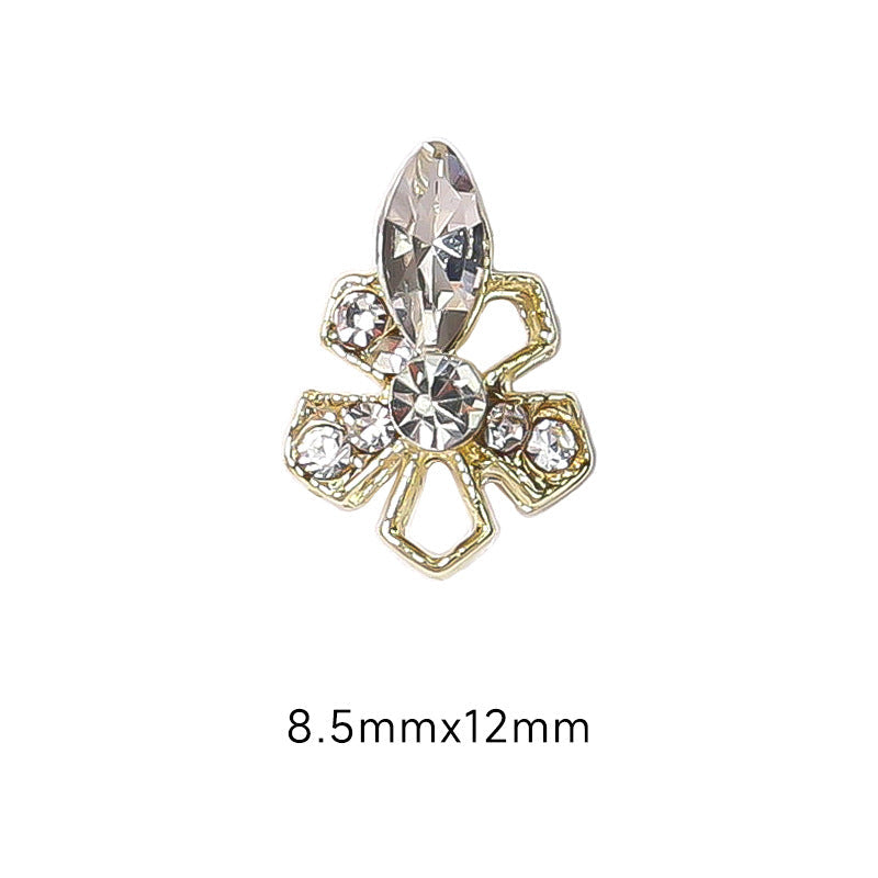 LX2 #435-440 2PCS Gold Flower Nail Charm