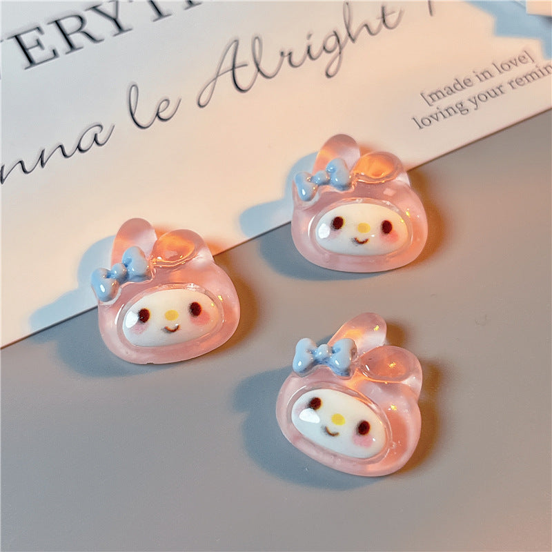 #353 Crystal My Melody Head Nail Charm