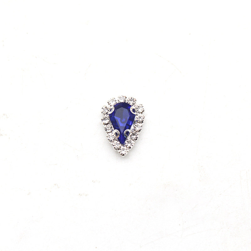 LX2 Diamond Frame Tear Drop Nail Charm