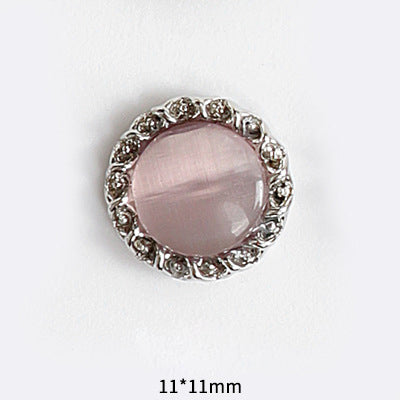 LX2 Pearl Frame Circle Nail Charm