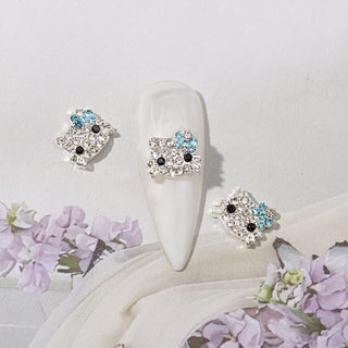 LX2 #321-326 2PCS Rhinestone Hello Kitty Nail Charm